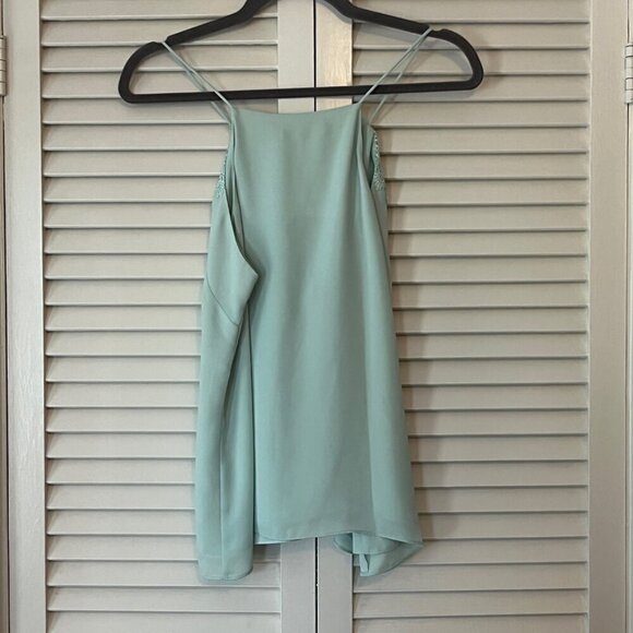 NWT Wayf Posie Strappy Camisole criss-cross lace-up tank top mint green medium - Picture 7 of 10